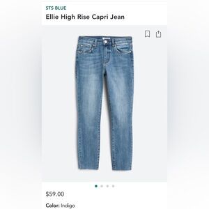 STS Blue Ellie High Rise Capri Jean